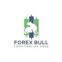 forex stier logo ontwerp sjabloon vector