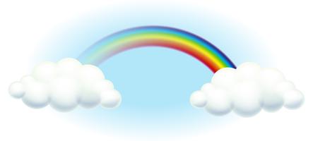 Een regenboog in de lucht vector