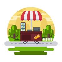 download premium mini-illustratie van bakeshop, platte vector