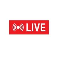 live stream, live icoon, live streaming icoon symbool vector