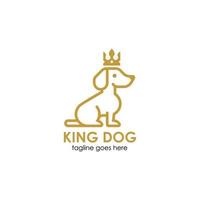 koning hond logo ontwerpsjabloon vector