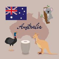 Australië dag poster vector