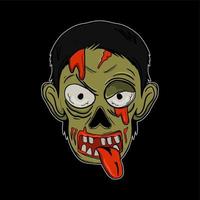 halloween illustratie hoofd zombie icoon vector