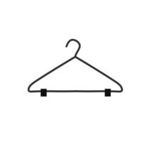 hanger. garderobe aluminium item voor het opbergen van kleding. vector