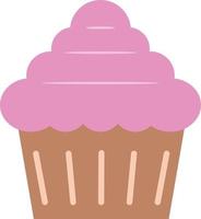 eenvoudige cupcake pictogram afbeelding ontwerp. zoete heerlijke taart platte vectorelement. vector