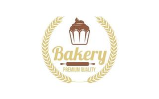vintage label bakkerij bak winkel logo ontwerp vector