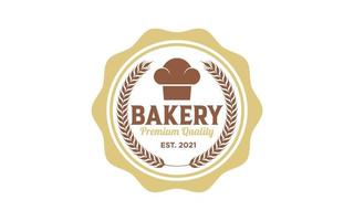 vintage label bakkerij bak winkel logo ontwerp vector