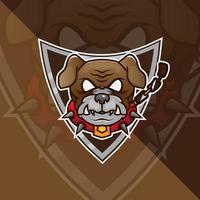 hond hoofd esport mascotte logo voor esport, gaming en sport premium gratis vector. vector