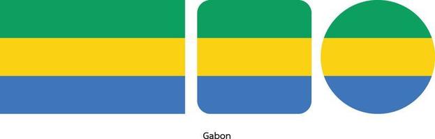 vlag van gabon, vectorillustratie vector