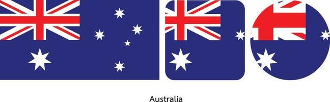 vlag van australië, vectorillustratie vector