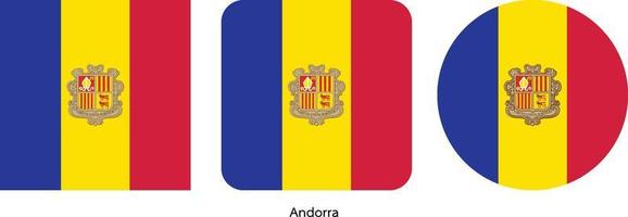 vlag van andorra, vectorillustratie vector