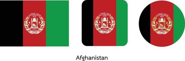 vlag van afghanistan, vectorillustratie vector