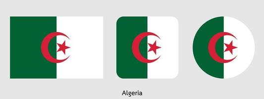 vlag van algerije, vectorillustratie vector