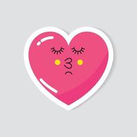 vector sticker roze hart.