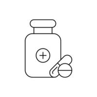 pictogram voor noodmedicatie voor farmaceutische geneeskunde vector