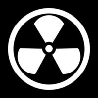 teken radioactief wit pictogram vector