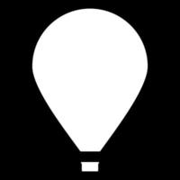 hete luchtballon pictogram witte kleur vector illustratie afbeelding vlakke stijl