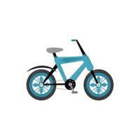 geïsoleerd beeld van tweewielige tiener blauwe fiets. ontwerpelement voor kinderboeken, fietsadvertenties, posters met veiligheidsvoorschriften. vectorillustratie. vlak vector