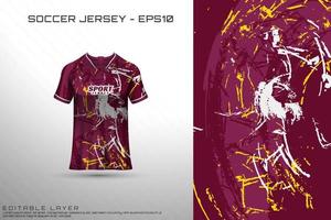 sport jersey en t-shirt sjabloon sport jersey ontwerp vector mockup.