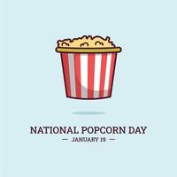 vectorafbeelding van nationale popcorndag vector