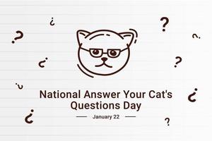 vectorafbeelding van nationale antwoord op de vragendag van uw kat vector