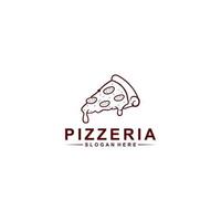 pizzeria logo sjabloon, vector op witte achtergrond