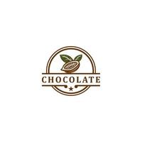 chocolade logo sjabloon vector, pictogram op witte achtergrond vector
