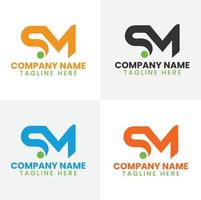 sm brief logo ontwerp vector