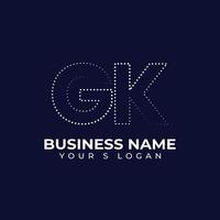modern gk-logo-ontwerp vector