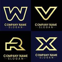 creatief wvrx-letterlogo-ontwerp vector