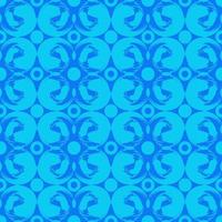 vierkant naadloos patroon met blauw gebogen ornament vector