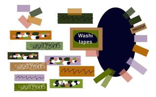 washi tapes vector set