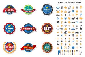 Vintage Retro Vector Logo voor banner