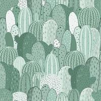 naadloos patroon met cactus en geschilderde texturen. ideaal voor stof, textiel. vector pastel achtergrond