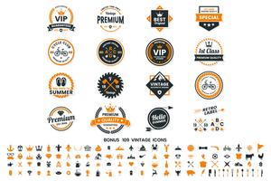 Vintage Retro Vector Logo voor banner