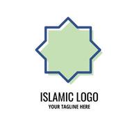 eenvoudig islamitisch logo-sjabloon. lineaire kleurstijl vector