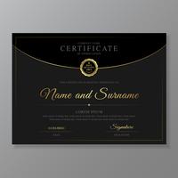 Certificaat en diploma van appreciatieluxe en de moderne vectorillustratie van het ontwerpmalplaatje vector