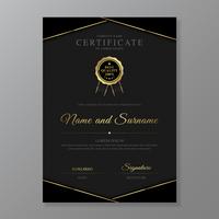 Certificaat en diploma van appreciatieluxe en de moderne vectorillustratie van het ontwerpmalplaatje vector