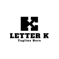 letter k bezorgdoos logo concept vectorillustratie vector