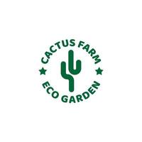 cactus boerderij eco tuin logo concept vectorillustratie vector