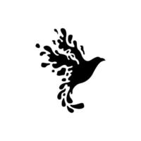 phoenix inkt splash logo concept vectorillustratie vector