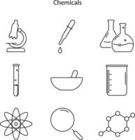 chemische pictogram geïsoleerd op een witte achtergrond uit de collectie van de chemie. chemisch pictogram trendy en modern chemisch symbool voor logo, web, app, ui. vector