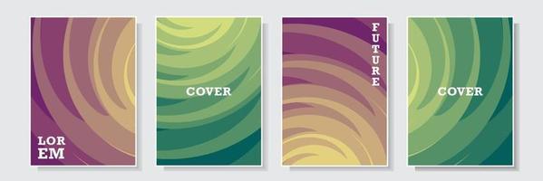 futuristische voorbladsjabloon kleurrijk ontwerp met lichteffect spiraalstijl, set collectie achtergrond vectorafbeelding vector