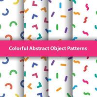 kleurrijke abstracte vorm element naadloze patroon collectie vector