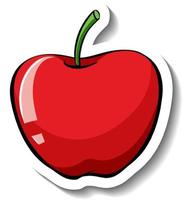 rode appel geïsoleerd op een witte achtergrond vector