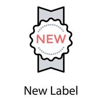 trendy nieuw label vector