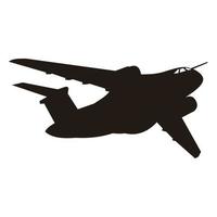 militair vrachtvliegtuig silhouet vector ontwerp
