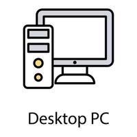 desktop pc-concepten vector