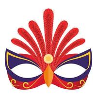 rode mardi gras masker vector