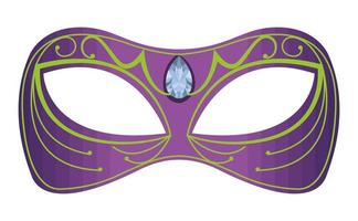 paars mardi gras masker vector